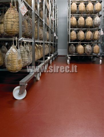 Epoxy resin floor for seasoning meats