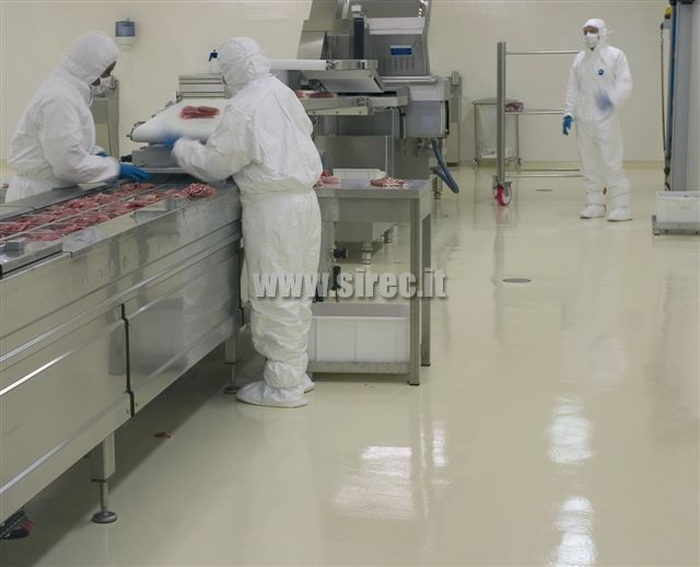 cleanroom floor for salami packaging